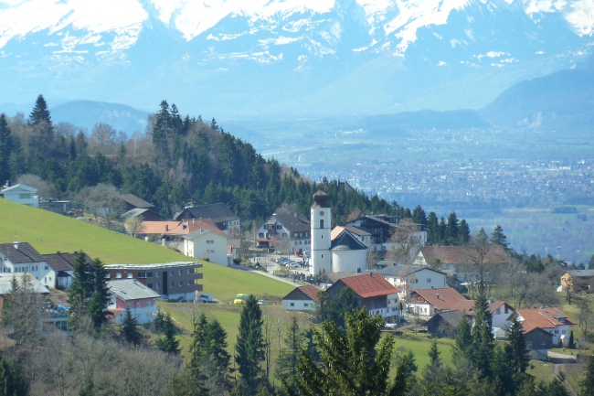 Blick auf das Zentrum der Gemeinde Eichenberg