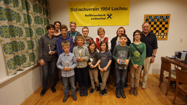 Lochau Schach Nachwuchsturnier Abschluss März 2016