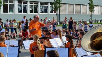Lochau Musikverein RASSELBANDE Werbung Volksschule A AUFTRITT 21-06-2022