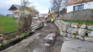 Neubau Schwendeweg nach Abschluss der Dorfbach-Sanierung