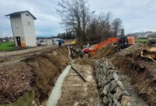 Hochwasserschutzprojekt Ruggbach – Arbeiten nach Rodung