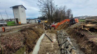 Hochwasserschutzprojekt Ruggbach – Arbeiten nach Rodung