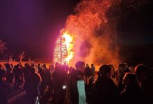 Prächtiger Funken am Buchenberg in Lochau