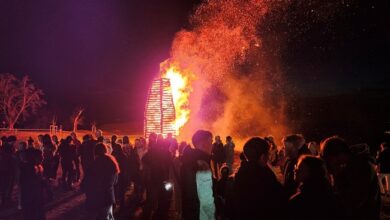 Prächtiger Funken am Buchenberg in Lochau